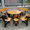 Bàn ghế ăn bằng đá giả gỗ GDGG-50