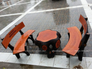 bàn ghế đá giả gỗ giá rẻ