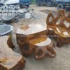 Bàn ghế xi măng giả gỗ