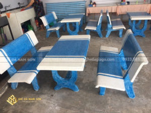 Bán các loại bàn ghế đá trắng xanh dương
