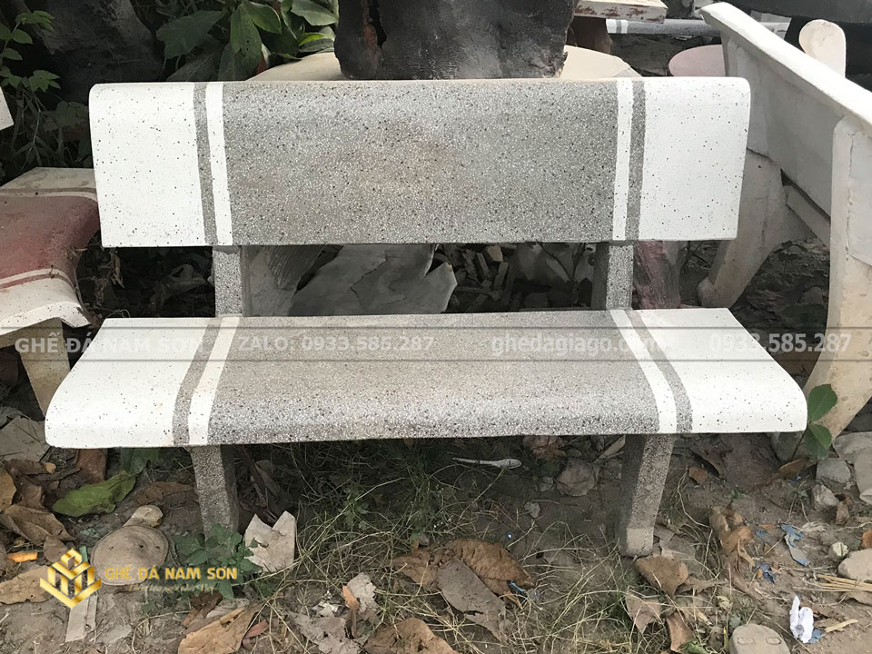 Chuyên sản xuất và lắp đặt ghế đá trắng xám