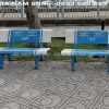 Ghế đá trắng xanh dương