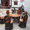 Bàn ghế giả gỗ sân vườn