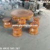 Bàn ghế xi măng sơn màu vân gỗ