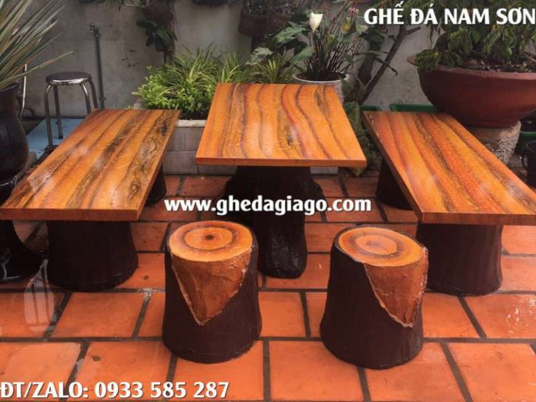 bàn ghé đá giả gốc cây
