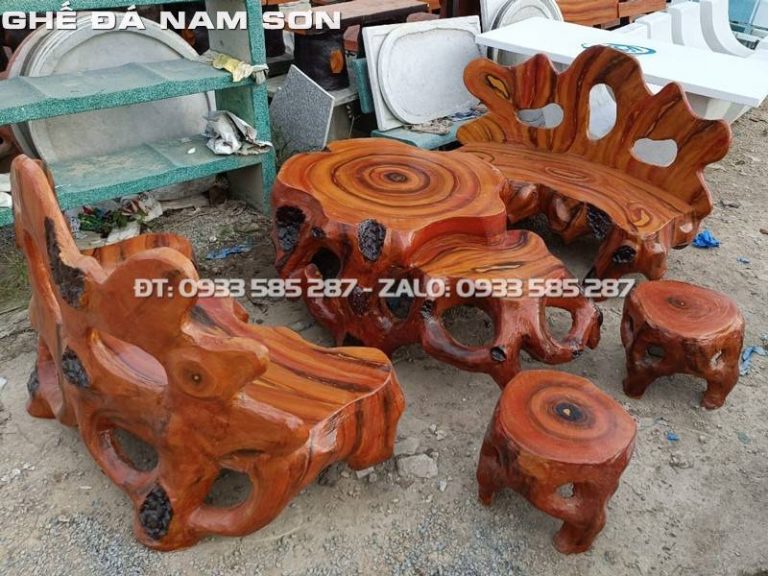 bàn ghé sơn vân gỗ